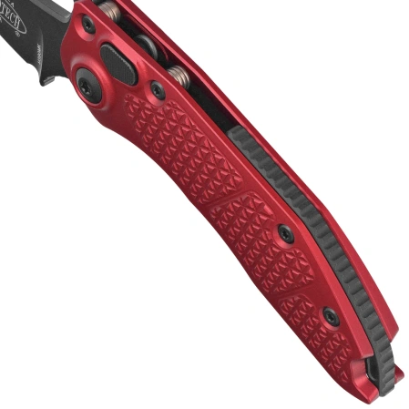 Microtech Stitch-A S/E Knife Merlot Aluminum, Black M390 by Borka Blades and Tony Marfione (169-1MR)