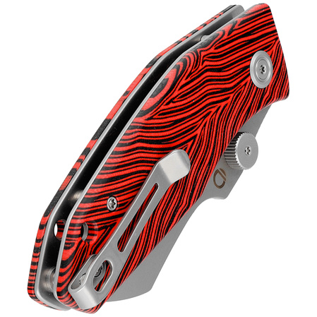 Nóż składany Kubey Knife Monsterdog Black/Red G10, Bead Blasted N690 by Dmitry Osarenko (KU337F)