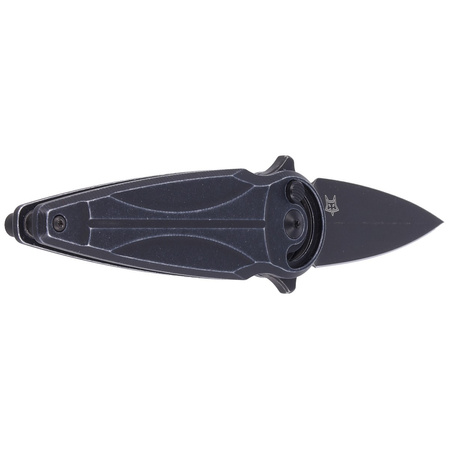 Nóż składany FOX Saturn Left Handed, Black Aluminium, Black Stone Washed N690Co by Denis Simonutti (FX-551 SX ALB)