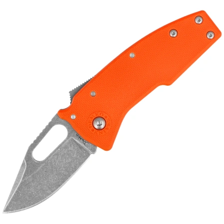 Demko Nano-Shark CP Knife Orange GRN, Stonewashed AUS10A by Andrew Demko (NANO-10A-Orange GRN-CP)