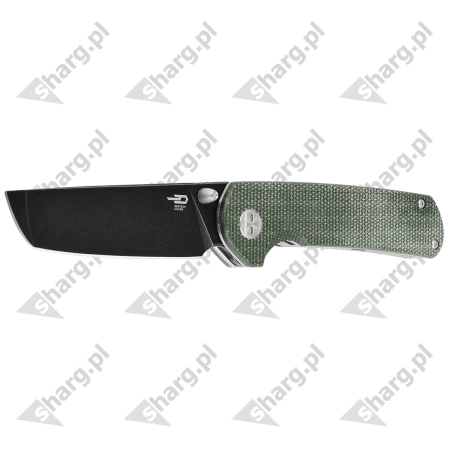 Nóż składany Bestech Sledgehammer Green Micarta, Black Stonewashed D2 (BG31B-2)