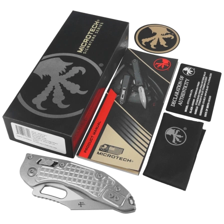 Nóż składany Microtech Marfione Select Stitch Ram-Lok S/E Frag Titanium, Stonewashed M390MK by Borka Blades and Tony Marfione (169RL-10FRMS2)