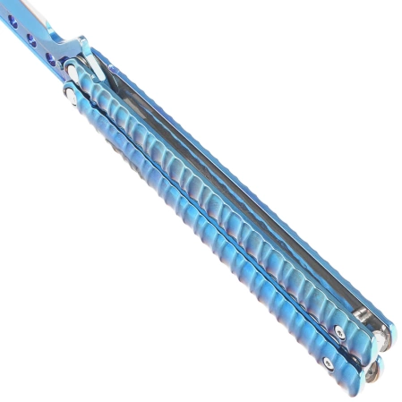 Nóż motylkowy Third Decor Habitat Balisong Blue Titanium Stainles Steel, Blue Titanium (16071A)