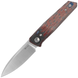 Reate PL-6 Knife Red / Black Micarta, Satin Nitro-V (PL-6 RDBKM SAT)
