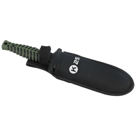 K25 RK-32207 Boot Knife Green ABS/Black Rubber, Black Titanium 7Cr17Mov