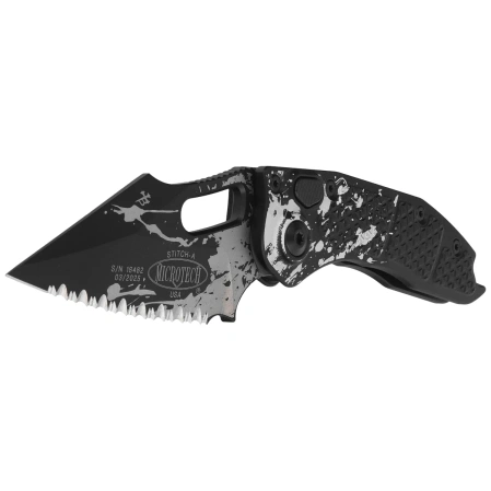 Microtech Stitch-A S/E Automatic Knife Battle Ready Aluminum, Battle Ready F/S M390MK by Borka Blades and Tony Marfione (169-3BYRND)