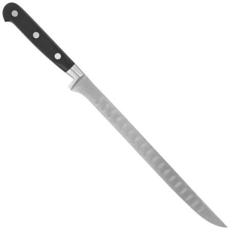 MAM Professional Forged Ham Slicing Granton Edge Black Polimer, Polished X30Cr13 (66811)