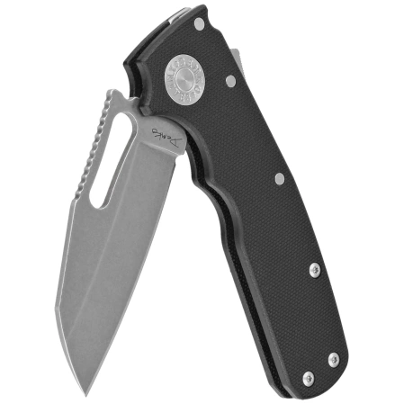 Nóż składany Demko Shark Cub Shark Foot Black G10, Stonewashed CPM 20CV by Andrew Demko (SC-20CV-BLKG10-SF)