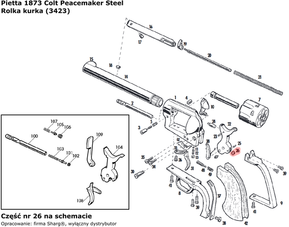 Roll Pietta Remington Army, Colt Navy, Spiller & Burr (3423)