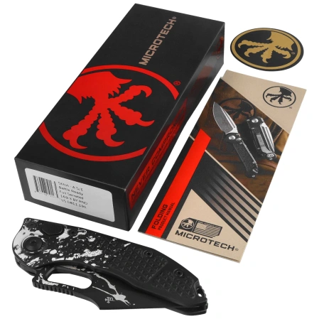 Nóż automatyczny Microtech Stitch-A S/E Battle Ready Aluminium, Battle Ready F/S M390MK by Borka Blades and Tony Marfione (169-3BYRND)