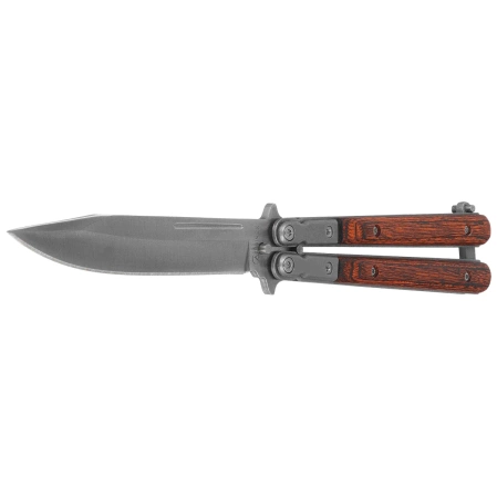 Martinez Albainox Balisong Knife Red Micarta, Satin 3Cr13Mov (02071)