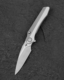 Bestech Wet Nellie Knife Two Tone Grayu Titanium, Satin MagnaCut by Kombou (BT2505B)