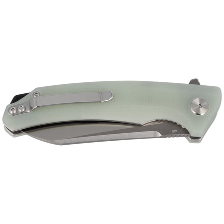 Bestech Texel Knife Transparent G10, Grey Titanized/Satin D2 by A Purvis Blades (BG21B-2)