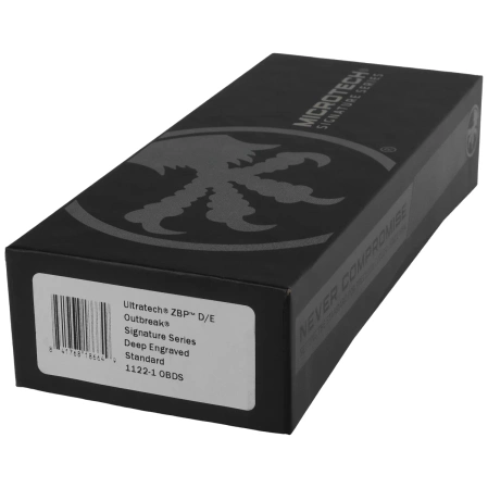 Microtech Ultratech Gen III ZBP D/E Signature OTF Knife Outbreak Aluminum, Outbreak M390MK by Tony Marfione (1122-1OBDS)