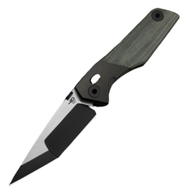 Bestech Cetus Knife Black Bronze Titanium / Black Canvas Micarta, Black PVD / Satin M390 by Poltergeist Works (BT2304A)