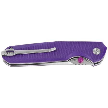 Bestechman Velix Knife Purple G10, Satin/Stonewashed 14C28N by Ostap Hel (BMK07C)