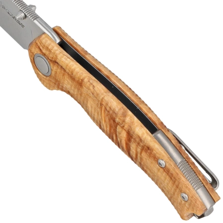 Viper Vale Flammed Poplar Wood, Satin MagnaCut by Jesper Voxnæs Knife (V6004PI)