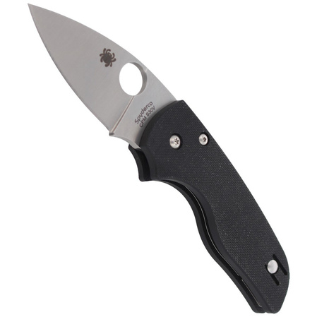 Spyderco Lil' Native G-10 Black Compression Lock PlainEdge Knife (C230GP)