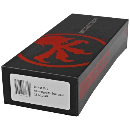 Microtech Exocet D/E OTF Knife Black Aluminum, Apocalyptic M390MK by Tony Marfione (157-10AP)