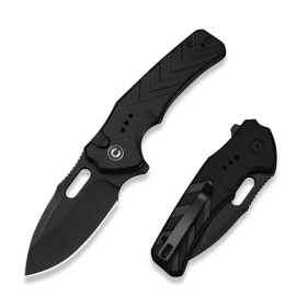 Civivi Vexron Knife Black G10, Black Stonewashed 14C28N (C24066-1)