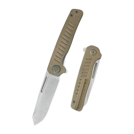Kubey KB Knives Steelhead Bronze Titanium, Satin M390 by Mark Perez (KB315D)