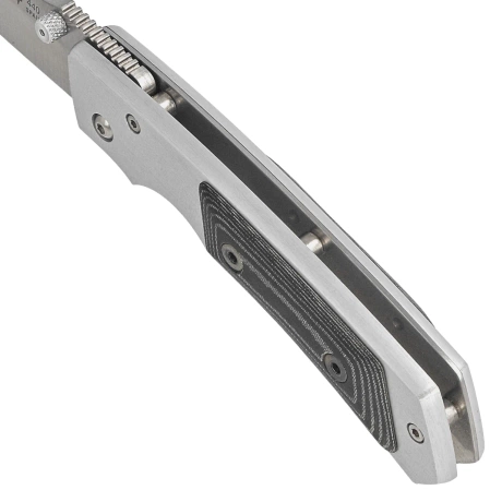 Nóż składany Muela PMC-7M Gray Aluminium / Black Micarta, Satin 440C