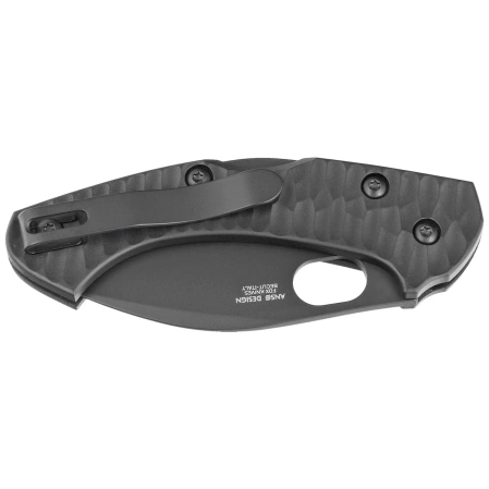 Fox Zero 2.0 Desert Warrior Black FRN, Black Top Shield Becut by Jens Ansø Knife (FX-311 B)