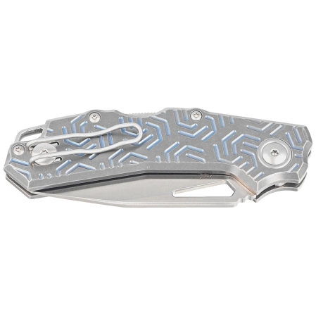Viper Alfa Knife Gray/Blue Titanium, Satin MagnaCut by Simone Tonolli (V6020TI3DBL)