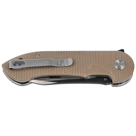 Nóż składany Bestech Torpedo Beige G10, Black Stonewashed / Satin D2 (BG17B-2)