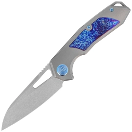 Kubey KB Knives Vagrant Gray Titanium/Timascus, Beadblasted CPM S35VN by Maksim Tkachuk (KB284H)