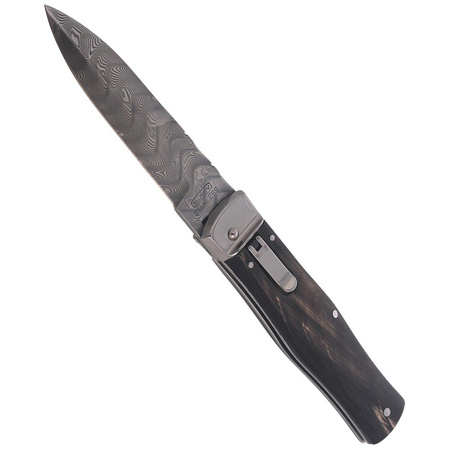 Mikov Predator Wildcat Buffalo Horn, Damascus PMC27 Knife (241-DR-1/KP)