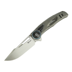 Reate GTR LE No 025/200 Knife Dark Bead Blast Stonewashed Titanium/Zirconium Inlay, Hand Satin M390 (GTR TDBB-STW.ZIM.SAT)