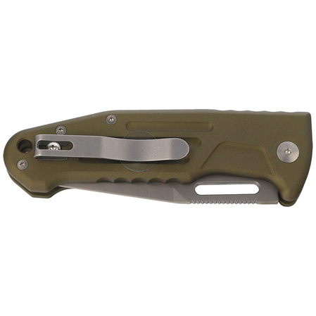 Fox New Smarty CP Automatic Knife OD Green Aluminum, Stonewashed N690Co by Stefano De Lorenzi (FX-503 ALOD)