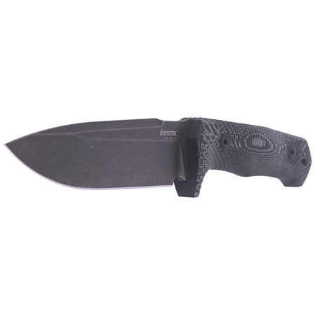 LionSteel Tactical Knife Black Micarta, PVD / Stone Washed Niolox by Molletta (T5B MI)