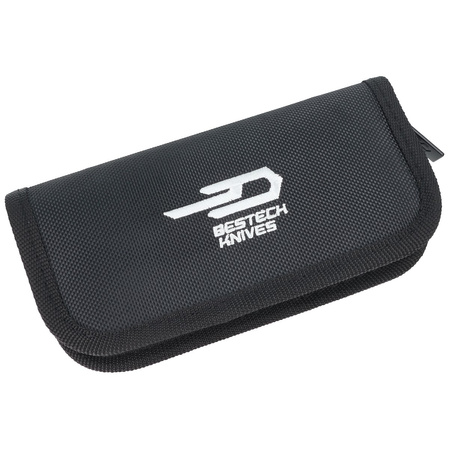 Nóż składany Bestech Ornetta Carbon Fiber / White G10, Black Stonewash N690 by Kombou (BL02D)