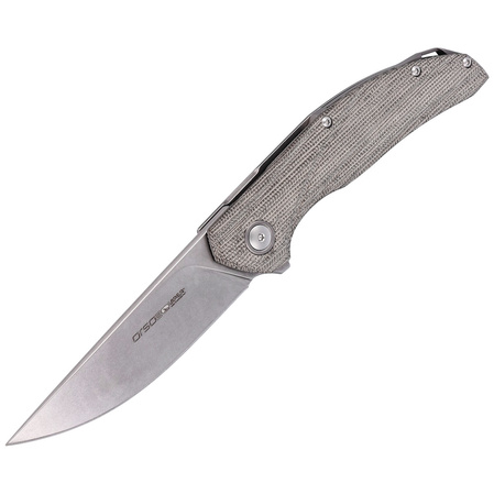 Viper Orso 2 Green Canvas Micarta, Stonewashed Lohmann LO-QPM20-4 by Jens Ansø Knife (V5998CG)