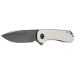 CIVIVI Knife Elementum Flipper Patterned Ivory G10, Satin D2 (C907A-3)