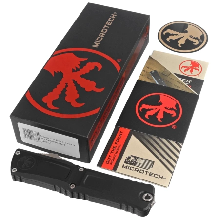 Nóż automatyczny OTF Microtech Combat Troodon Gen III S/E Black Aluminium, Stonewashed M390MK by Tony Marfione (1143-10)