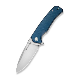 Sencut Skarnax Knife Blue Canvas Micarta, Satin 9Cr18MoV (S24025-3)