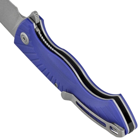 Nóż składany Kubey Timberwolf KU208G Blue G10, Stonewashed 14C28N