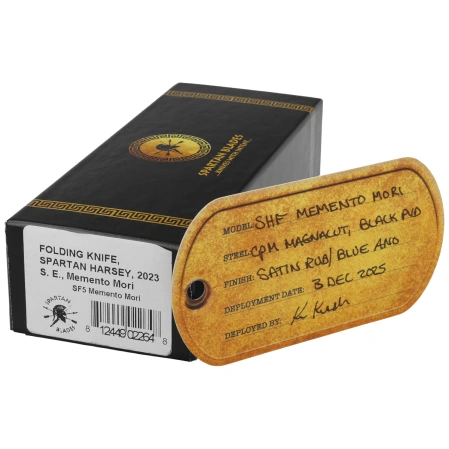 Nóż składany Spartan Blades Harsey Folder ''Memento Mori'' Titanium, Black MagnaCut by William W. Harsey (SF5 Custom Memento Mori)