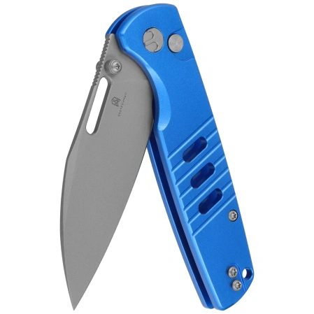 Bestechman Vector Knife Blue Aluminum, Bead Blasting D2 (BMK15D)