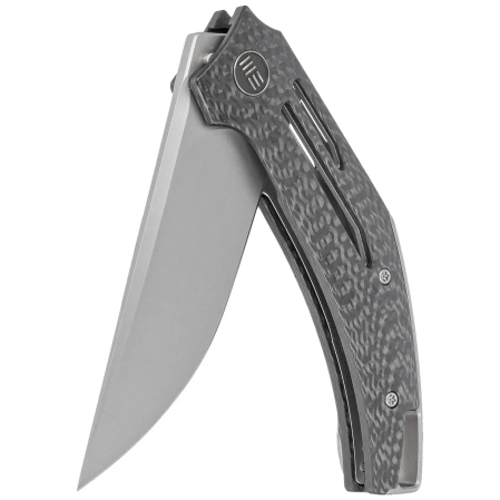WE Knife Speedliner Twill Carbon Fiber, Silver Bead Blasted CPM 20CV by Tashi Bharucha (WE22045B-1)