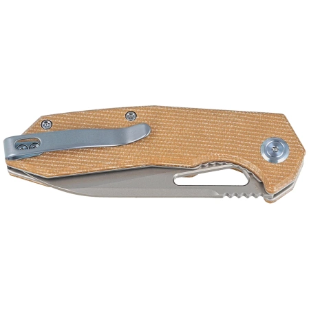 Nóż składany Kubey Vagrant Tan Micarta, Sandblasted M390 by Maksim Tkachuk (KB291V)