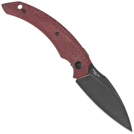 Fox Honos Plum Jute Micarta, Black Stonewashed BECUT by Bastinelli (FX-538 MP)