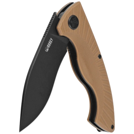 Nóż składany Kubey Timberwolf Tan G10, Blackwashed 14C28N (KU208H)