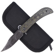CIVIVI Appalachian Drifter Yellow G10/Rose Pattern Carbon Fiber, Damascus (C2015DS-3)