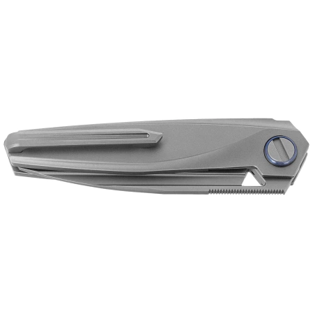 Rike Knife Baidi S Titanium/Red Carbon Fiber, Bead Blasted M390 (RK-Baidi-S-P/RCF)