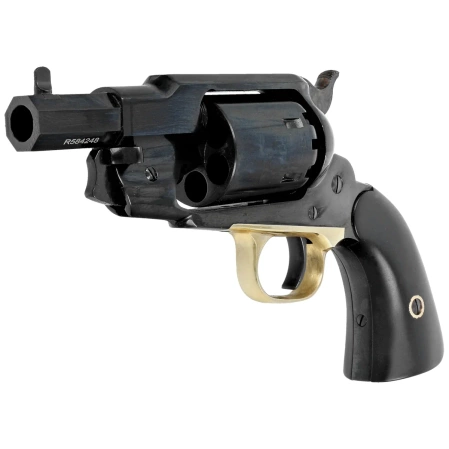 Pietta 1858 Remington New Model Army Snubnose Steel Black Grip .44 Revolver (RGA44/BD/3''/VB)