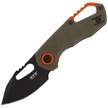 MKM Isonzo Clip Point Knife Green FRN, Black Idroglider N690 by Jesper Voxnæs (MKFX03-3PGO)